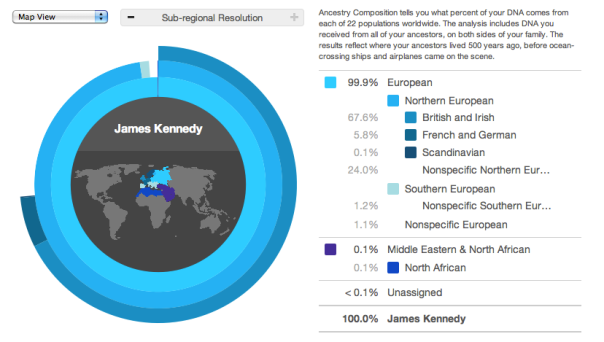 James Kennedy ancestry results