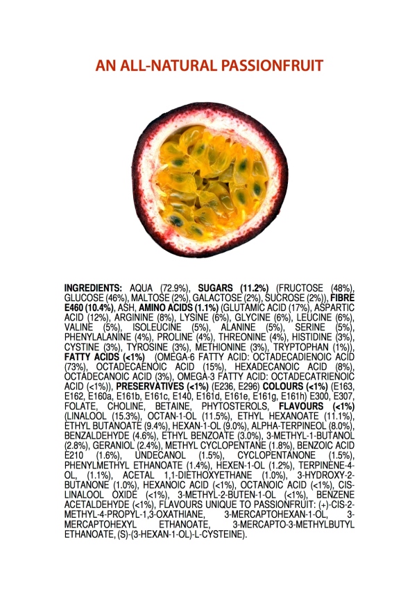 Ingredients of an All-Natural Passionfruit POSTER
